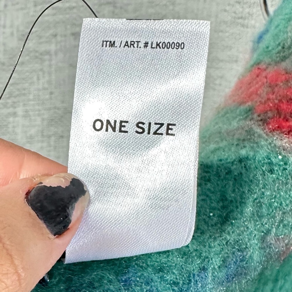 Lucky brand green plaid blanket scarf - Picture 6 of 6